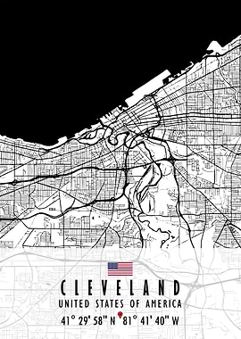 CLEVELAND MAP USA