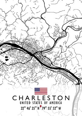 CHARLESTON MAP USA