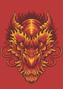 Dragon Face Art