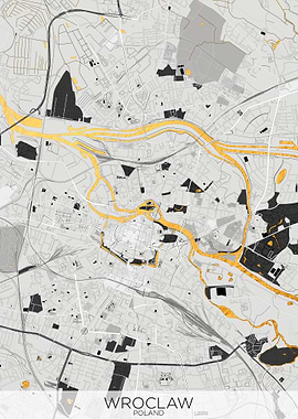 Map Wroclaw Poland
