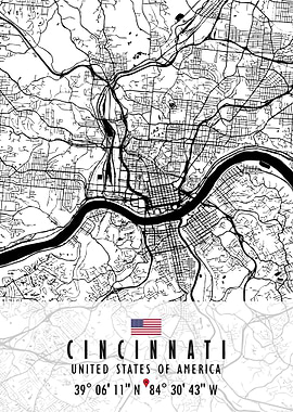 CINCINNATI MAP USA