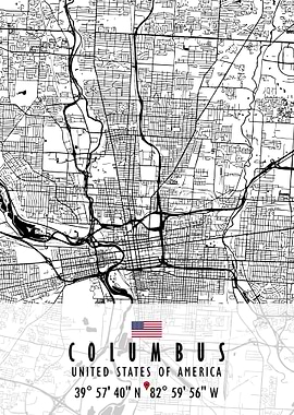 COLUMBUS MAP USA
