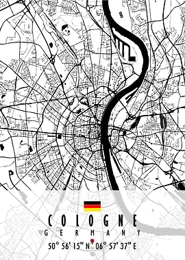 COLOGNE MAP GERMANY