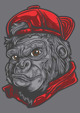 Gorilla Face Vector Art