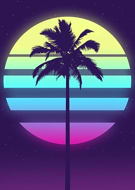 PALM TREE BUT SYNTHWAVE