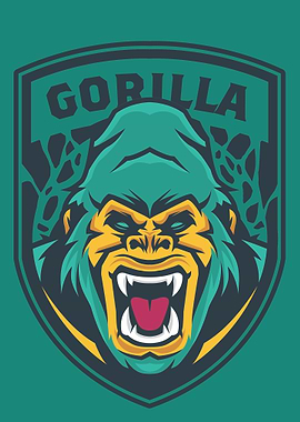 Gorilla Face Vector Art