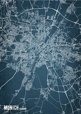 Munich Bavaria City Map