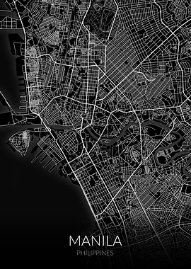 Manila Map Black
