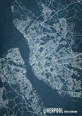 Liverpool UK city map
