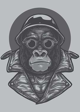 Gorilla Face Vector Art