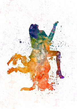 woman playing electric