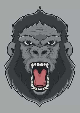 Gorilla Face Vector Art