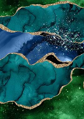 Peacock Glitter Agate 01