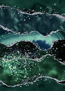 Emerald Glitter Agate 05