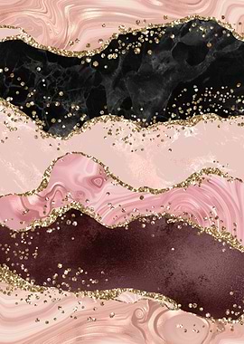 Pink Glitter Agate 06