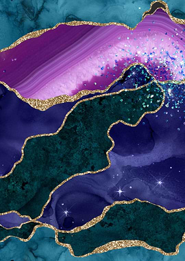 Peacock Glitter Agate 03