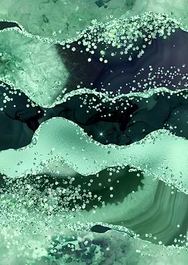 Emerald Glitter Agate 06