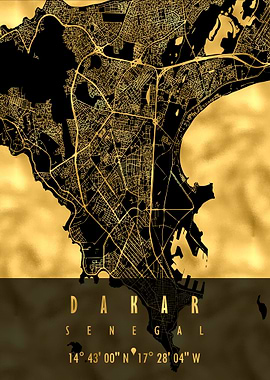 DAKAR MAP SENEGAL