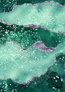 Emerald Glitter Agate 02