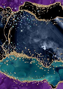 Peacock Glitter Agate 04