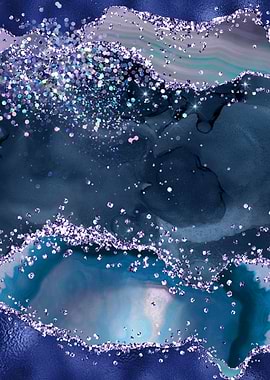 Ocean Glitter Agate 04