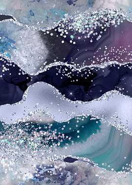 Ocean Glitter Agate 06