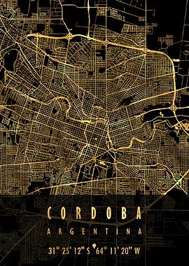 CORDOBA MAP ARGENTINA