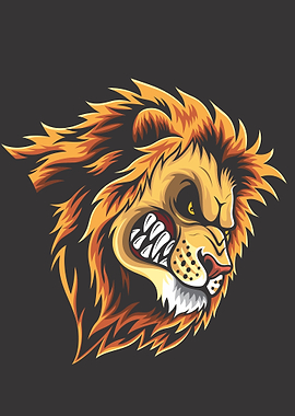 Lion Angry vector art
