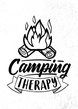 Camping Therapy Wall Art