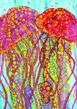 Entangled Jellyfish Art