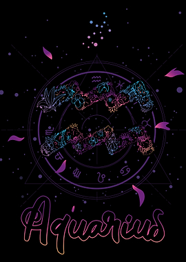 Vaporwave Zodiac Aquarius