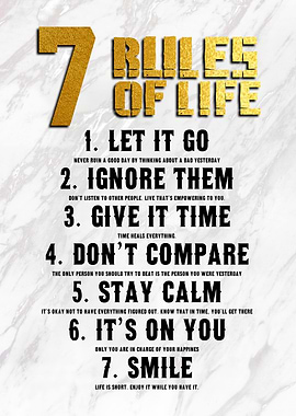 7 rules of lifes