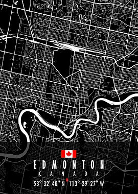 EDMONTON MAP CANADA