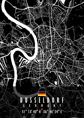 DUSSELDORF MAP GERMANY