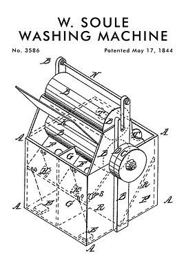 LAUNDRY PATENT 1844 WHITE