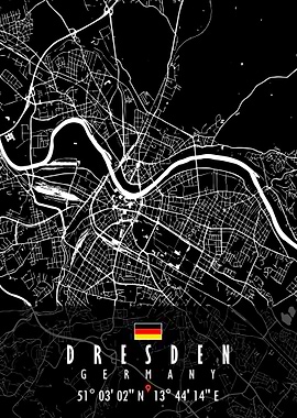 DRESDEN MAP GERMANY