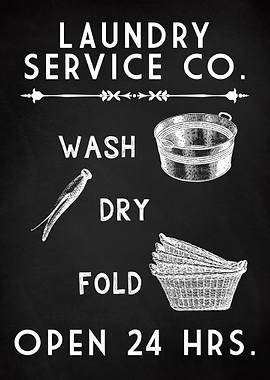 LAUNDRY 24 HRS CHALK