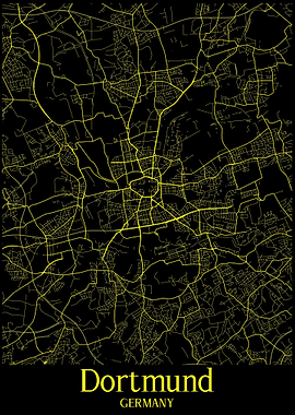 Dortmund City Map Germany