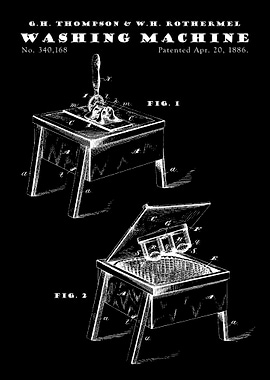 LAUNDRY PATENT 1866 BLACK