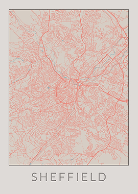 Sheffield Vintage Map