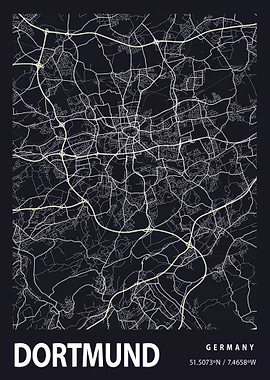 Dortmund City Map Germany