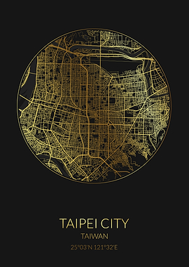 Taipei City Black Gold Map