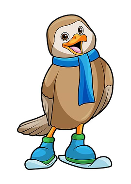 Bird Ski Skier Scarf