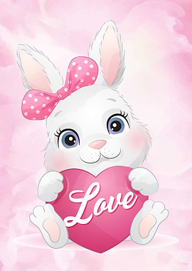 sweet cute bunny Girl