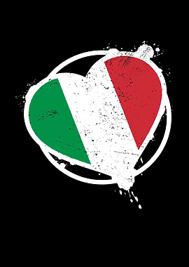 Italy Heart Italian Italia