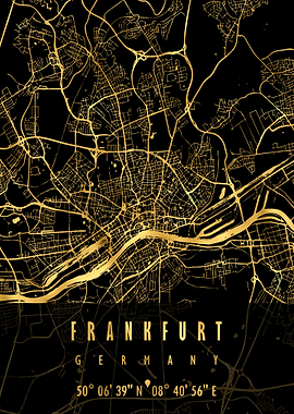 FRANKFURT MAP GERMANY