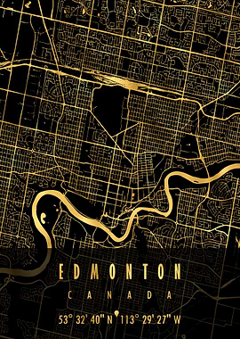 EDMONTON MAP CANADA