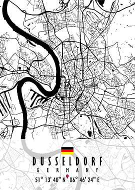 DUSSELDORF MAP GERMANY