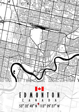 EDMONTON MAP CANADA