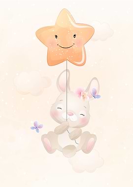 Sweet cute Bunny star